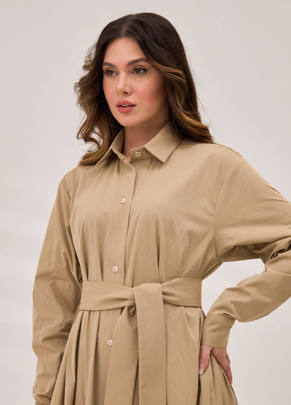 Deema Dress — Biege