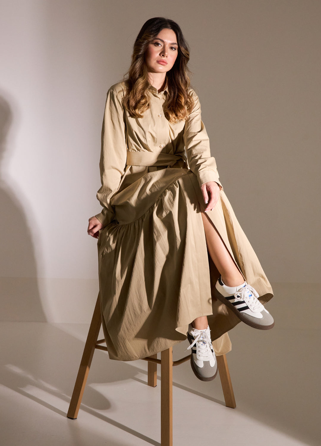 Deema Dress — Biege