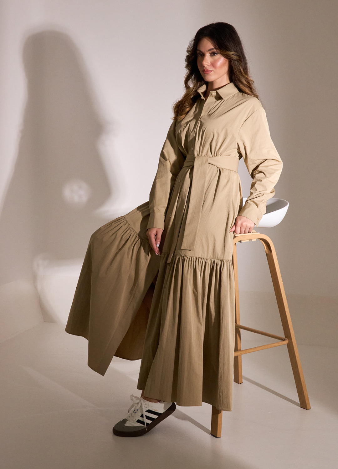 Deema Dress — Biege