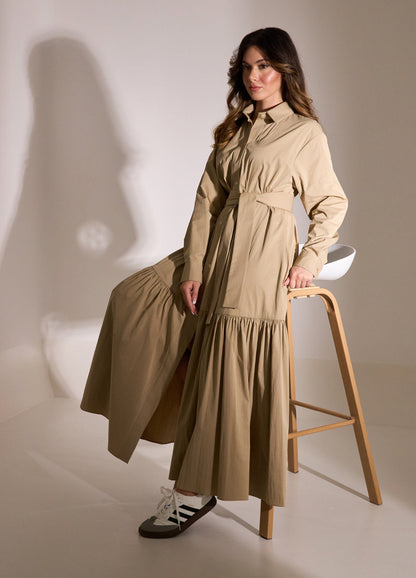 Deema Dress — Biege