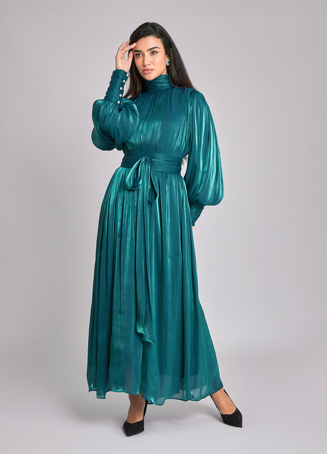 Arona Dress — Dark Green