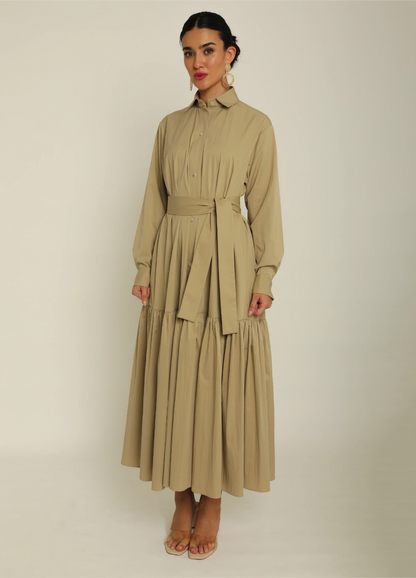 Deema Dress — Biege