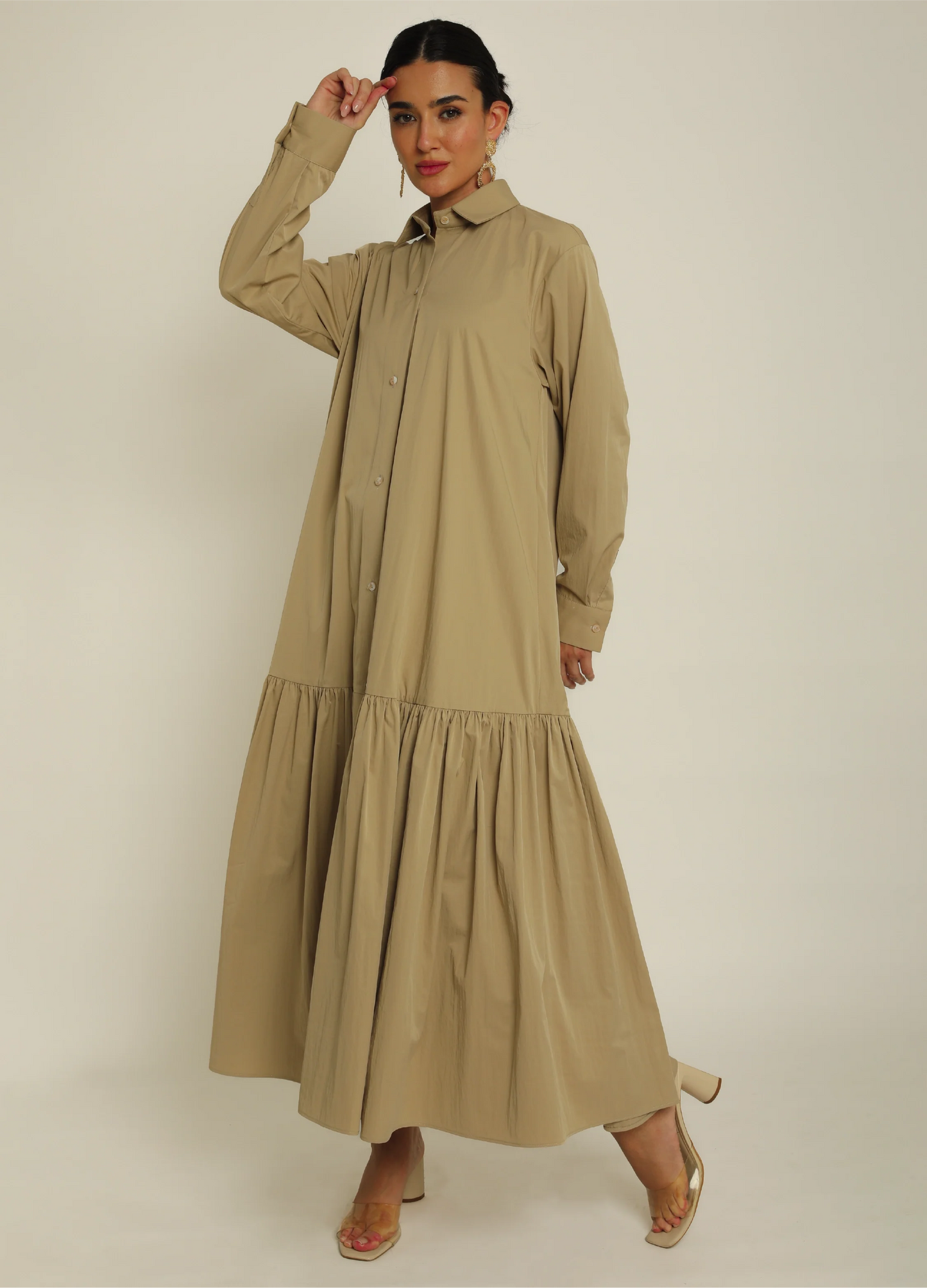 Deema Dress — Biege