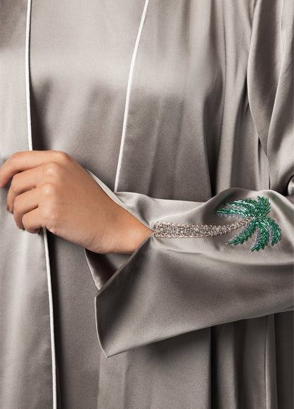 Al Anoud Abaya — Silver Green