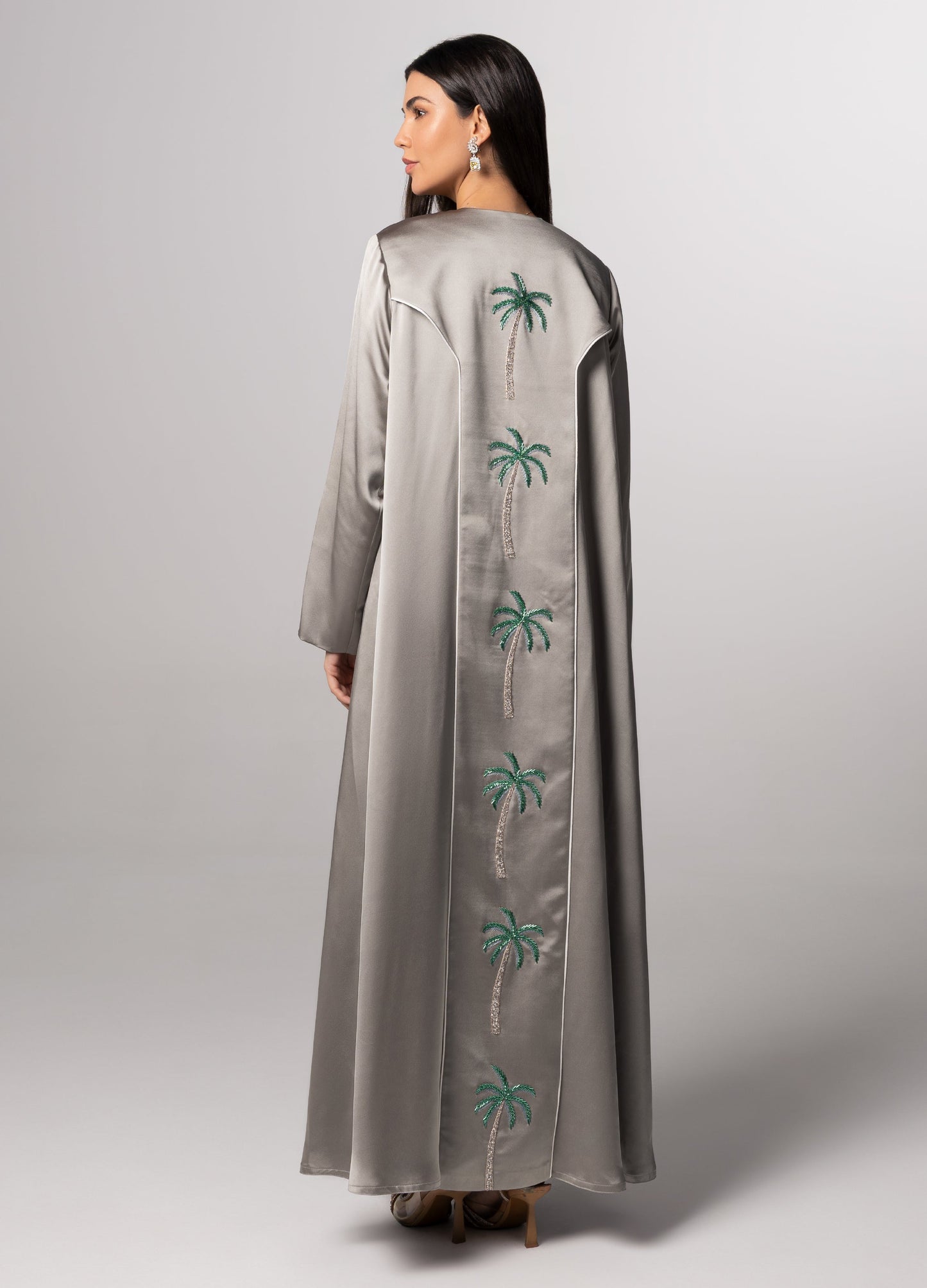 Al Anoud Abaya — Silver Green