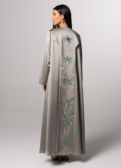 Al Anoud Abaya — Silver Green