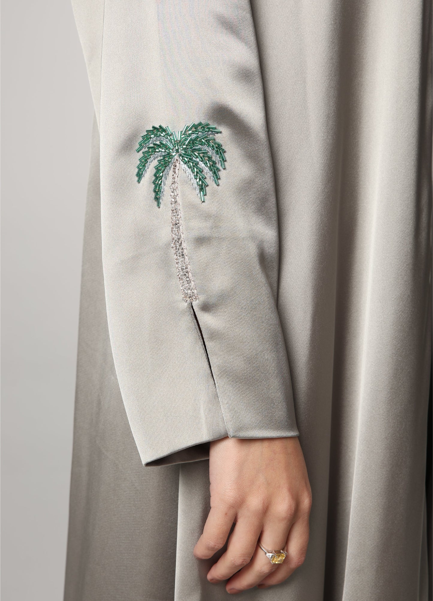 Al Anoud Abaya — Silver Green