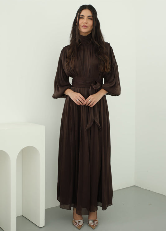 Arona Dress — Brown